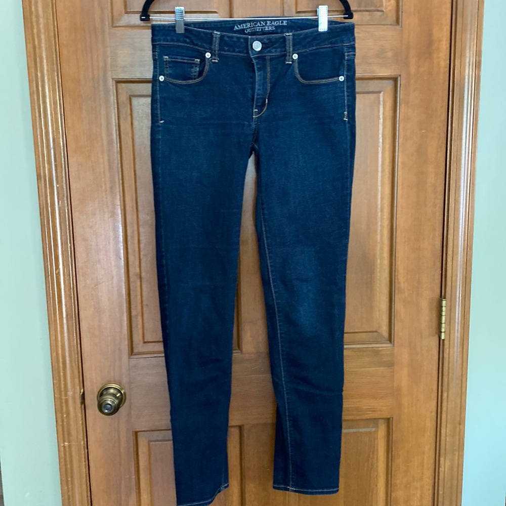 American Eagle skinny jeans, dark wash, size 8